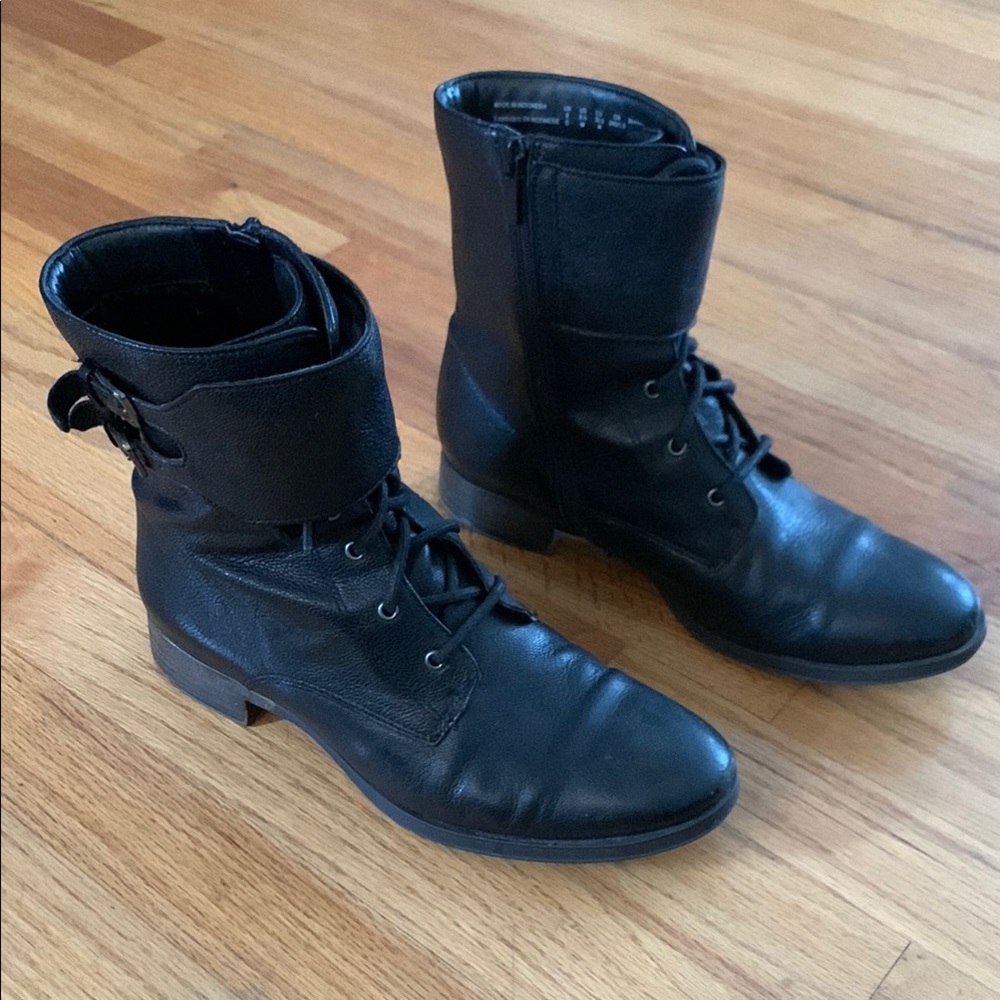 Clarks Black Leather Women's Boots